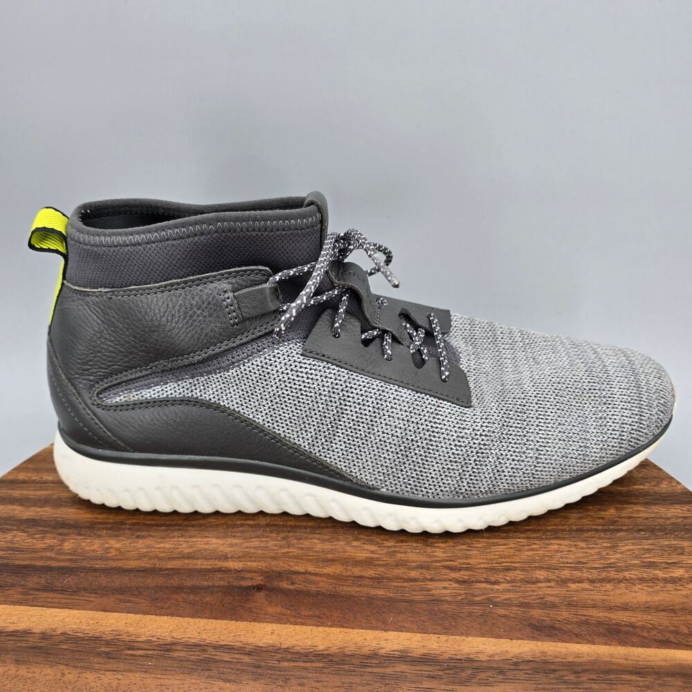 Cole Haan Grand Motion Shoes Mens 11.5 M Gray Stitchlite Leather Sneakers